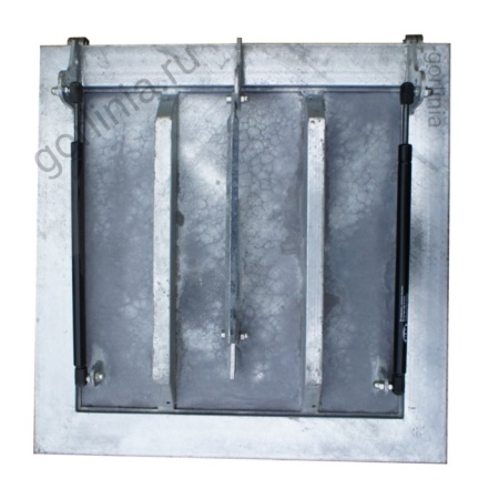 Дно корыта с ребрами жесткости оцинкованного люка под скрытое мощение тротуарной плиткой