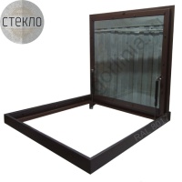 Люк в подвал  стеклогор 600х600*63 со стеклом