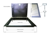 Напольный люк Стелс-У 600*1000п уголок утепленный схемы