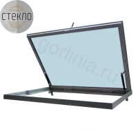 Люк в подвал  стеклогор 800х1500п*75 со стеклом